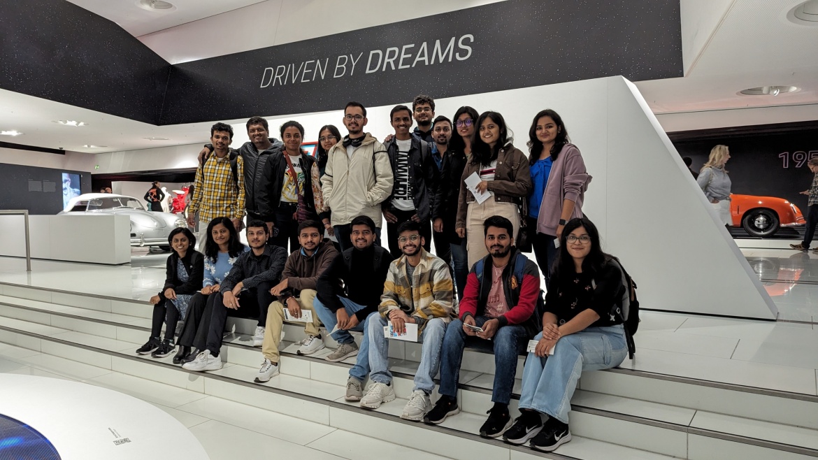 Buddy Program participants at Porsche Museum